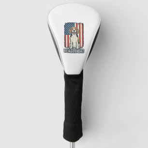 Beagle-Vater Patriotisches Vintage-Gravur-Hund-Des Golf Headcover