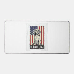 Beagle-Vater-patriotisches-vintage-Hunde-Shirt-Des Schreibtischunterlage