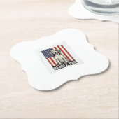 Beagle-Vater-patriotisches-vintage-Hunde-Shirt-Des Untersetzer (angewinkelt)