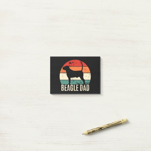 Beagle Vater Post-it Klebezettel (Auf Schreibtisch)