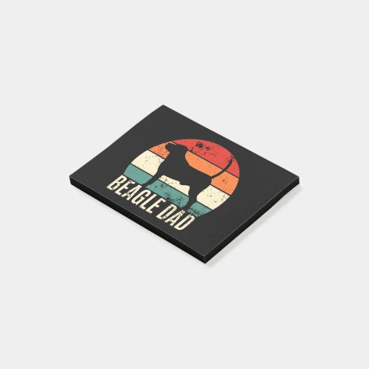 Beagle Vater Post-it Klebezettel (angewinkelt)