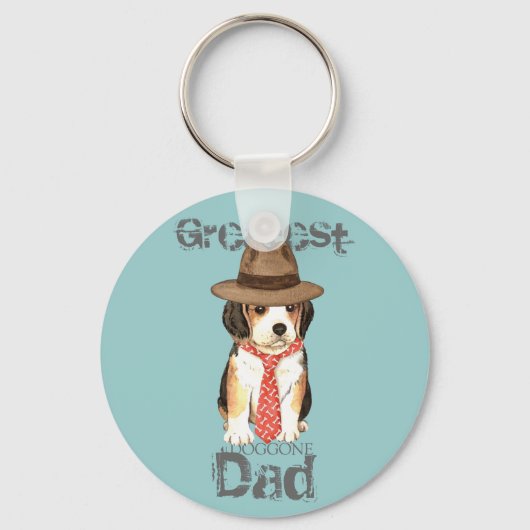 Beagle Vater Schlüsselanhänger (Vorderseite)