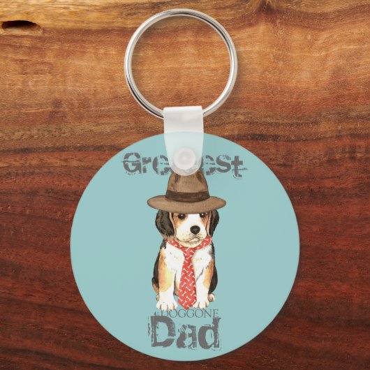 Beagle Vater Schlüsselanhänger (Vorderseite)