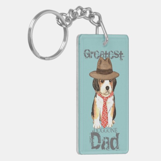 Beagle Vater Schlüsselanhänger (Vorderseite links)