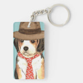 Beagle Vater Schlüsselanhänger (Rückseite)