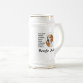 Beagle-Vater Stein Bierglas (VorderseiteRechts)