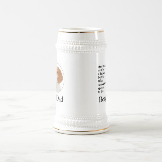 Beagle-Vater Stein Bierglas (Mittel)