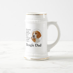 Beagle-Vater Stein Bierglas
