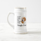 Beagle-Vater Stein Bierglas (Links)