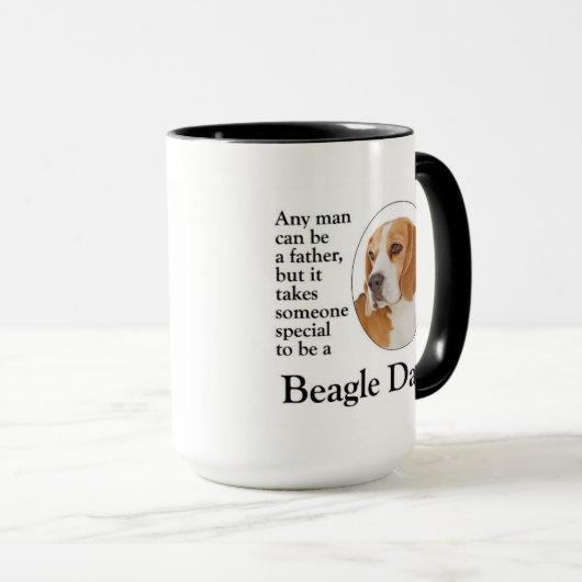 Beagle Vater Tasse (VorderseiteRechts)