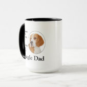 Beagle Vater Tasse (Vorderseite Links)