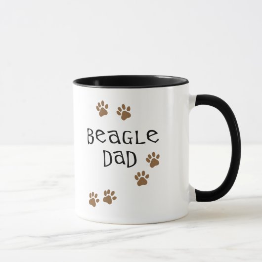 Beagle-Vater Tasse (Rechts)