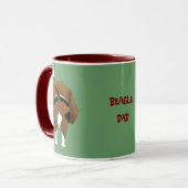 Beagle-Vater-Tasse Tasse (Vorderseite Links)