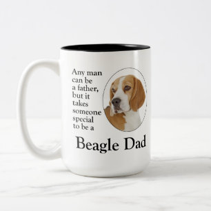 Beagle-Vater-Tasse Zweifarbige Tasse
