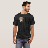Beagle Vater USA Flag Funny Pet Beagle Eigentümer  T-Shirt (Vorne ganz)