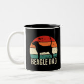 Beagle Vater Zweifarbige Tasse (Links)
