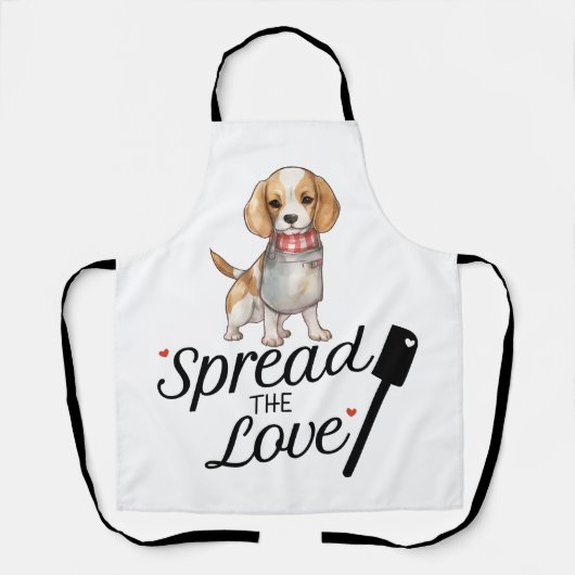 Beagle verbreitet die Liebe Schürze (Vorderseite)