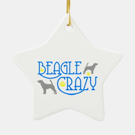 BEAGLE VERRÜCKT KERAMIKORNAMENT (Hinten)