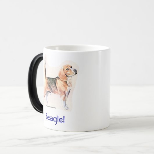 Beagle Verwandlungstasse (Vorderseite Links)