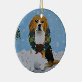 Beagle-Verzierung Keramik Ornament (Rechts)