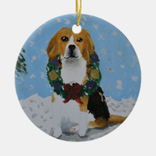 Beagle-Verzierung Keramik Ornament