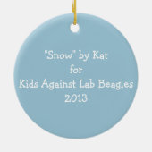 Beagle-Verzierung Keramik Ornament (Hinten)