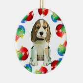 Beagle-Verzierung Keramikornament (Rechts)