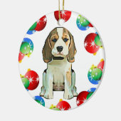 Beagle-Verzierung Keramikornament (Links)