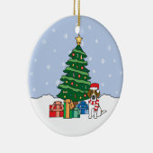 Beagle-Verzierung Keramikornament (Rechts)