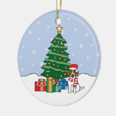 Beagle-Verzierung Keramikornament (Links)