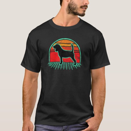 Beagle Vintag 80er Dog T-Shirt (Vorderseite)