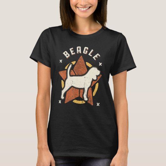 Beagle Vintage Retro Classic Dog T-Shirt (Vorderseite)