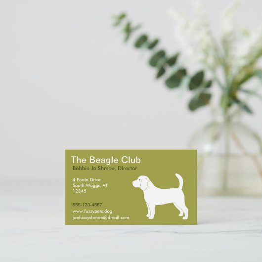 Beagle Visitenkarte (Stehend Vorderseite)