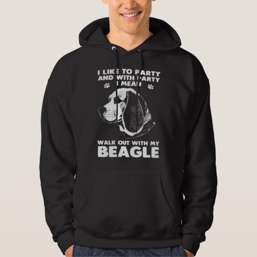 Beagle  Walk Out With My Beagle Dog Hoodie (Vorderseite)
