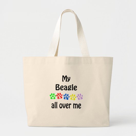 Beagle Walks Design Jumbo Stoffbeutel (Vorne)