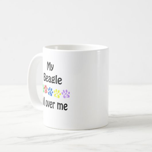 Beagle Walks Design Kaffeetasse (Vorderseite Links)
