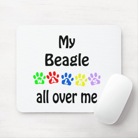 Beagle Walks Design Mousepad (Mit Mouse)