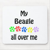 Beagle Walks Design Mousepad (Vorne)
