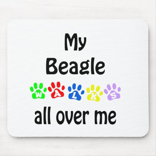 Beagle Walks Design Mousepad (Vorne)