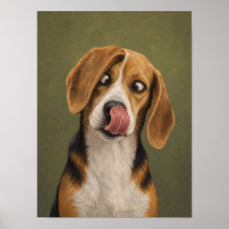 Beagle-Wandkunst — Mittendrin-leckere, lustige, ma Poster