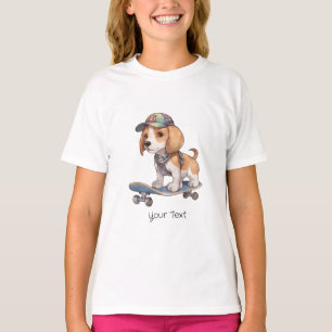 Beagle Wasserfarbe Girl T - Shirt