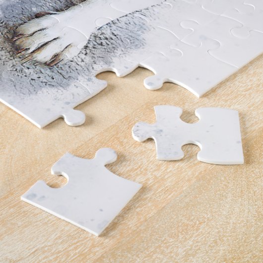 Beagle Wasserfarbe Hund Abstrakt Puzzle (Seite)