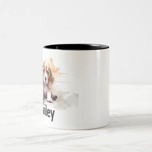Beagle Wasserfarbe Tasse (Mittel)