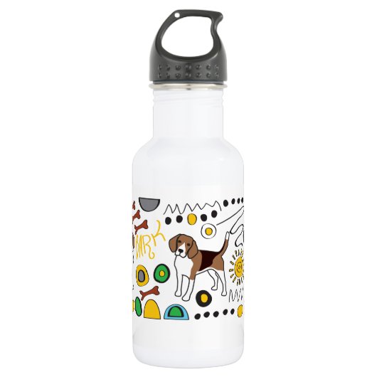 Beagle Wasserflasche (Vorderseite)