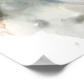 Beagle watercolor portrait poster (Ecke)