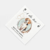 Beagle Wedding Napkins mit Hunden Foto Serviette (Ecke)
