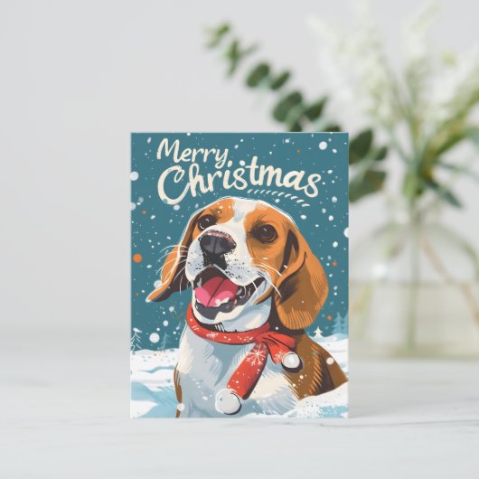Beagle Weihnachten (Stehend Vorderseite)