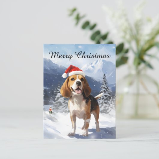 Beagle Weihnachten (Stehend Vorderseite)