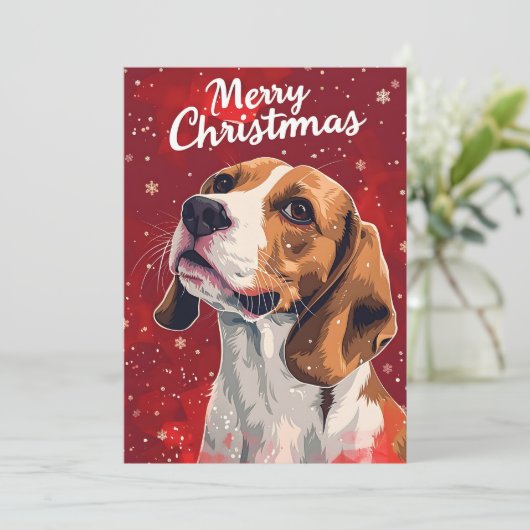Beagle Weihnachten (Stehend Vorderseite)