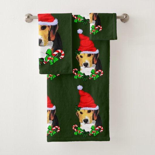 Beagle Weihnachten Badhandtuch Set (Insitu)
